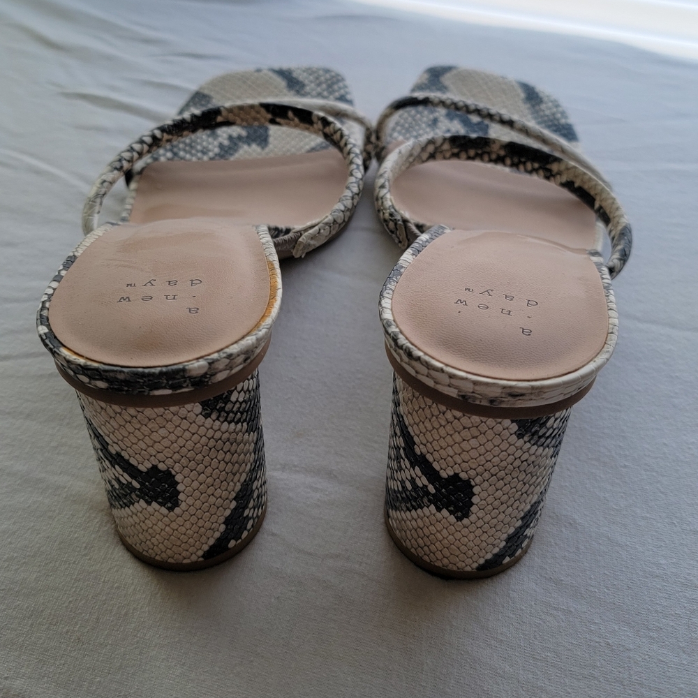 A New Day Women's Snakeskin Heeled Sandals - Picture 4 of 6